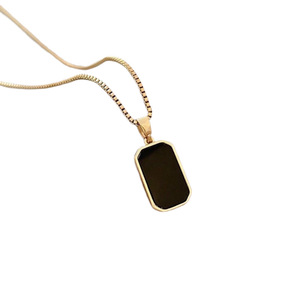 Collana con Ciondolo Ottagonale per Donna, Catena Minimalista Geometrica per Clavicola, Gioielli di Moda Quotidiana - Product Image 3