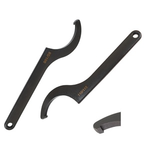 Clé à crochet noire pour couvercle de compteur d'eau, avec trou de goupille latérale et goupille carrée, en acier, 12-220 mm, direct usine - Product Image 4
