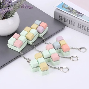 Personalized Cartoon Anime Keychain with Colorful Animation Lightweight PVC Material for Car Bag & Handbag Key Holder