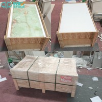 Table basse en marbre onyx vert HZX Luxury Home Furniture, meuble de salon, pierre naturelle, table basse carrée moderne