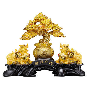 NAFU eco-friendly oro sabbia 3D resina ricchezza albero ornamenti Senior Sense oro coraggiosa recluta per la fortuna del soggiorno - Product Image 5