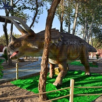 Sculpture de dinosaure grandeur nature en fibre de verre pour parc à dinosaures extérieur Animatronics Parque De Dinosaurios
