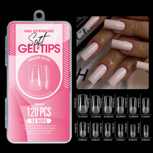 120Pcs 12 Sizes Clear Soft Gel <b>Nail</b> Tips Short Almond Square Oval Full Cover Press on <b>Nail</b> <b>Extensions</b> - Product Image 4