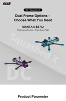Nouveauté Axisflying Manta 5 SE V2 DC T700 Châssis en fibre de carbone 226 mm entre-essieux DJ1 O4 Drones FPV Freestyle pour débutants