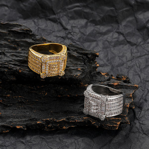 The New Micro-encrusted Zircon Three-dimensional <b>Large</b> <b>Ring</b> <b>Ring</b> Is Fashionable and Exaggerated Gold-plated - Product Image 1