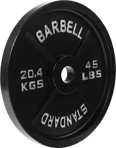 RL Cast Iron Plate Weight Plate for Strength Training, Weightlifting and Crossfit, 1-Inch or 2-Inch, Standard