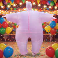 Costume gonflable pour adulte, poisson blanc et rose, convient aux tailles de 1,5 à 2 m. pour Noël, le cosplay, les fêtes, les spectacles sur scène et les soirées costumées.