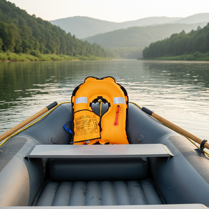 Gilet <span class=keywords><strong>de</strong></span> Pêche Portable pour Adultes HYT-N-001, Gilet <span class=keywords><strong>de</strong></span> Sauvetage <span class=keywords><strong>Gonflable</strong></span> <span class=keywords><strong>Automatique</strong></span> 150N, Grande Flottabilité, Léger, pour Bateau, Véhicule et Sécurité au Travail - Product Image 1