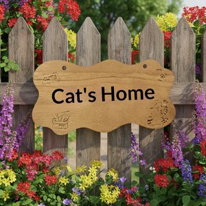 Biển cửa gỗ chuồng chó mèo tùy chỉnh với thiết kế cổ điển sáng tạo và khắc gỗ nguyên khối - Product Image 4