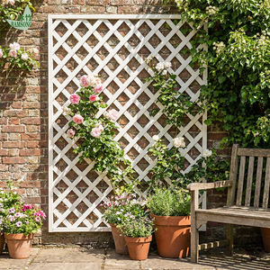 Treillis de jardin rectangulaire en bambou blanc, plante grimpante, grimpeur, clôture de jardin, écran d'intimité, robuste, résistant aux intempéries - Product Image 3