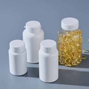 Rond vide 60ml 100ml 120ml 150ml 200ml 250ml <span class=keywords><strong>recyclable</strong></span> PET PCR déchirer les couvercles suppléments en plastique comprimé gommeux bouteilles <span class=keywords><strong>de</strong></span> bonbons - Product Image 1