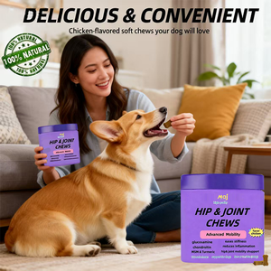 Personalización de Marca Privada - Suplementos para Cadera y Articulaciones con Glucosamina para Perros - Golosinas Masticables para Perros - Alivio Natural del Dolor Articular - Product Image 4