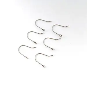 Stainless steel hook earring jewellery wires earring fasteners Plain Earring Hooks
