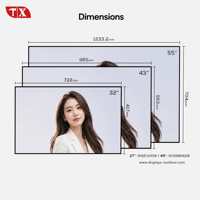Pantalla Digital LCD de 55 Pulgadas para Interiores, de Alto Brillo (2500nits), con WiFi, CMS y SDK, para Aeropuertos, Centros Comerciales y Tiendas Minoristas