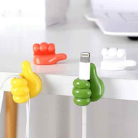 DS5109 auto-adhésif pouce câble organisateur clé cintre adhésif câble Clip pour stockage casque prise pouce crochet mural