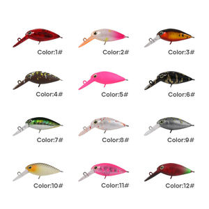 Nouveau 30mm 2.2g haute fréquence flottant Crankbait large langue plaque manivelle leurre pour poisson d'eau douce et saumon pêche à la truite en rivière