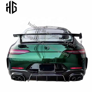 Kit de corps de lèvre avant en Fiber de carbone de Style soutiens-gorge pour <span class=keywords><strong>MB</strong></span> <span class=keywords><strong>AMG</strong></span> GT63 mise à niveau vers B style aileron arrière ailes diffuseur pièces automobiles - Product Image 5