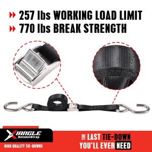 สายรัดสินค้าแบบหัว<span class=keywords><strong>เข็มขัด</strong></span>แคมสแตนเลส 25 มม. รับน้ำหนักได้ 250 กก. พร้อมตะขอรูปตัว S สำหรับจัดเก็บกลางแจ้ง ทนทานต่อสภาพอากาศ ส่งตรงจากโรงงาน - Product Image 4