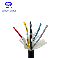 Câble de signal blindé torsadé à paire unique hautement flexible PMS 2464 24AWG 10 cœurs, câble d'encodeur, câble d'équipement d'automatisation