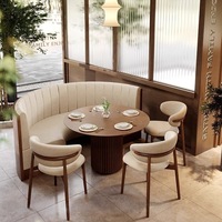 Meubles de restaurant entièrement personnalisés, chaise et table de salle à manger, sièges de banquette sur mesure, design en bois