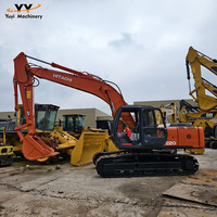 Excavatrice sur chenilles Hitachi ZX220 d'occasion, d'origine japonaise, hydraulique, en bon état, prête pour un travail immédiat