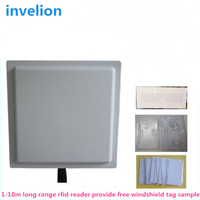 Lecteur RFID UHF longue portée de 15 m avec antenne intégrée de 12 dBi, étanche et anti-collision, idéal pour les parkings