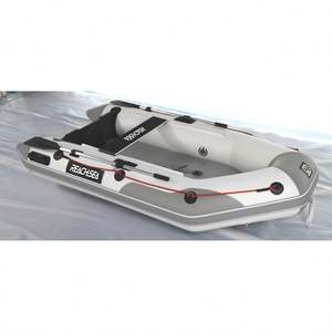 Plataforma Flotante de PVC Reachsea para 5 Personas, 360 cm, Color Blanco y Gris, Bote Inflable Económico con Toldo para Pesca - Product Image 1