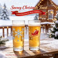 Verre à bière personnalisé 425 ml, design moderne minimaliste classique, durable et réutilisable pour bars et fêtes en plein air, Shanxi