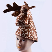 Nouveautés Adulte Brun Moose Chapeau Drôle Tête D'animal Chapeau Wacky Eyes Antler Chapeaux Cap