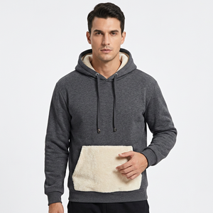 Sudadera con capucha para hombre, forrada de sherpa, con hombros caídos y corte holgado, servicio de pedidos al por mayor para tiendas de ropa en línea — 104 caracteres - Product Image 1