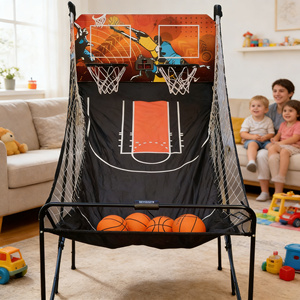 Juego de Baloncesto Móvil Plegable Multifuncional para Interacción Entre Padres e Hijos en Interiores y Exteriores, Equipo de Cancha - Product Image 6