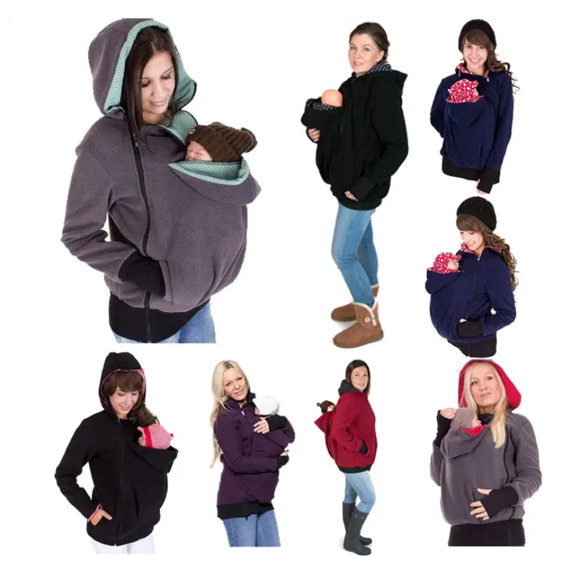 Sudadera con capucha de canguro para mujer, suministros multifuncionales para madre, Otoño e Invierno