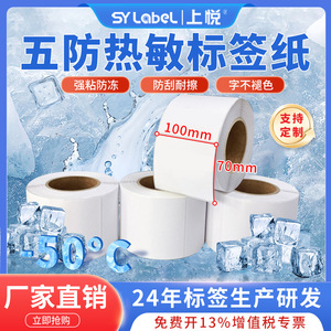 Etiquetas de Papel Sintético Térmico Shangyue 70x100mm 500 Hojas Resistentes al Agua y al Desgarro para Cadena de Frío - Product Image 5