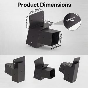 Supports d'angle composés 4x4 pouces pour abris de chasse, cabanes de tir et maisons dans les arbres - Product Image 3