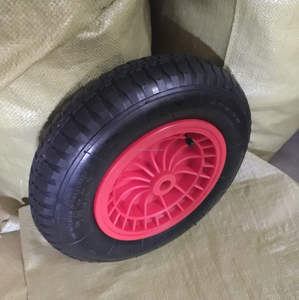 Nouvelle <span class=keywords><strong>roue</strong></span> pneumatique de remplacement en caoutchouc de 14 pouces 3.50-8 pour <span class=keywords><strong>chariot</strong></span> à outils, <span class=keywords><strong>chariot</strong></span> à main, <span class=keywords><strong>chariot</strong></span> à roulettes, brouette avec jantes en plastique - Product Image 4