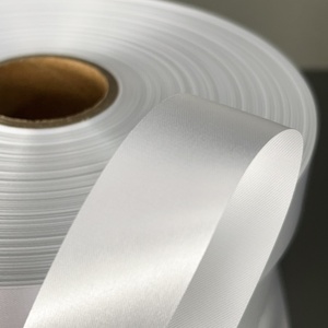 Premium Glossy Single Face Logo Printing Satin Ribbon