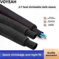 Manchon thermorétractable en tissu, homologué 600V, respirant, isolant thermiquement, résistant à l'abrasion, antidérapant, fabriqué en fibre de polyester tissée