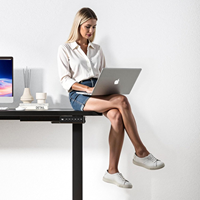 OEM/ODM Pieds de table extensibles à double moteur réglable en hauteur électrique Cadre de bureau convertible moderne pour bureau d'ordinateur