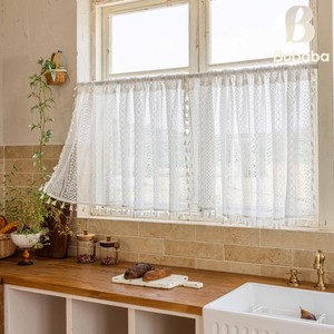 Rideaux courts en voile à franges ajourées de style américain Bubaba <span class=keywords><strong>pour</strong></span> cuisine et <span class=keywords><strong>chambre</strong></span> à coucher - Rideaux courts en voile - Product Image 3