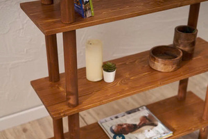 Estantería de Madera de Pino Sólido de Alta Calidad, Librería de 4 Niveles Estilo Mid-Century, Ecológica y Duradera, Venta al Por Mayor - Product Image 3