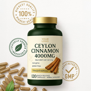Organic Ceylon <span class=keywords><strong>Cinnamon</strong></span> Cápsulas 4000mg Suporta açúcar no sangue saudável e digestão 120 Cápsulas - Product Image 5