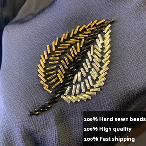 Abaya de Dubái para Eid, Vestido Musulmán Premium para Mujer, Hecho a Mano con Patrón de Hojas, Bordado con Cuentas, Kimono de Crepé Satinado - Product Image 5