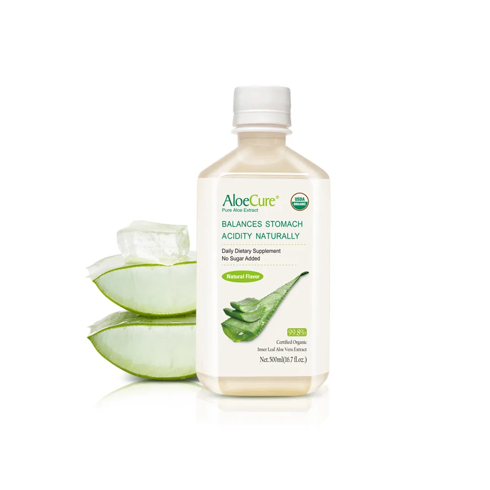 Jus d'aloe Vera Pure pour clés, flacon d'acné pour Reflux et brûle-cœur