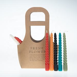 Los colores populares Europa estilo gran oferta de cera de parafina de hechizo espiral vela cónica - Product Image 1