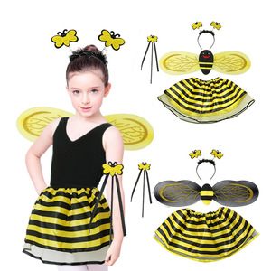PARTYMENT Disfraz de <span class=keywords><strong>Fiesta</strong></span>, Accesorios para Disfraces, Disfraz de Cosplay para el Día del Niño, Traje de Actuación, Conjunto de Vestido con Alas de Abeja - Product Image 1