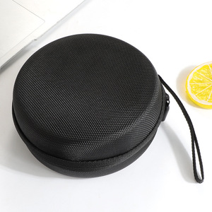 Étui pour écouteurs Bluetooth rond en EVA avec fermeture éclair, portable, pour écouteurs, noir, unisexe, emballage général, stockage de produits électroniques 3C - Product Image 2