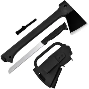 Camping Axe Multi Tool Beil Survival Taktische Tomahawk Outdoor Jagd Holz fällen mit Säge messer Feuer Starter Lift Scheide