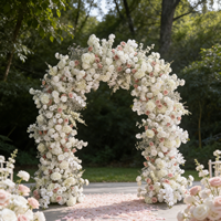 Arche de fleurs de mariage personnalisée, rangée de roses artificielles, décoration de fond pour la Saint-Valentin, fête, événement, décoration de scène