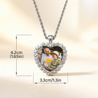 Collier personnalisable en forme de cœur avec photo de couple pour la compagnie, chaîne de clavicule commémorative de luxe léger