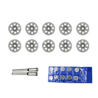 10 pièces 40mm diamant disques de coupe mandrin arbre arbres outil rotatif Dremel accessoires